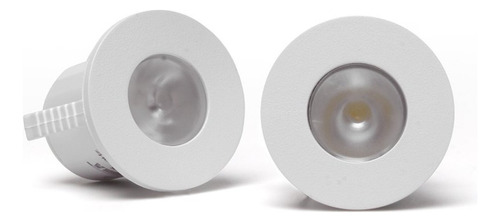 Spot Para Móveis Led Pik Redondo 1w 3000k Branco 2