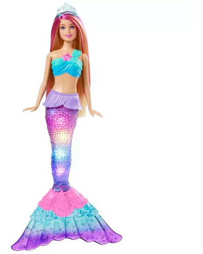 Boneca Barbie Sereia Luzes E Brilhos Dreamtopia - Mattel