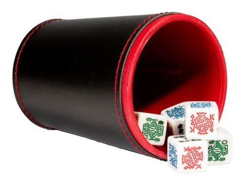 Imagen 3 de 7 de Cubilete Profesional, Vaso Estriado. Incluye 5 Dados Poker
