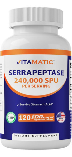 Suplemento En Cápsula Vitamatic Suplemento Alimenticio Enzima Serrapeptasa Sabor S/n X 0g