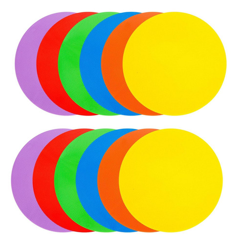 Spots Markers Flat Discs Colored Flat Cones For Soccer 12pcs