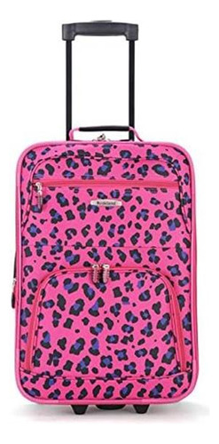 Juego Equipaje Rockland Softside Estampado Leopardo 2 Piezas