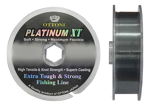 Linha Monofilamento Platinum Xt 0,35mm 34,3lb Ottoni