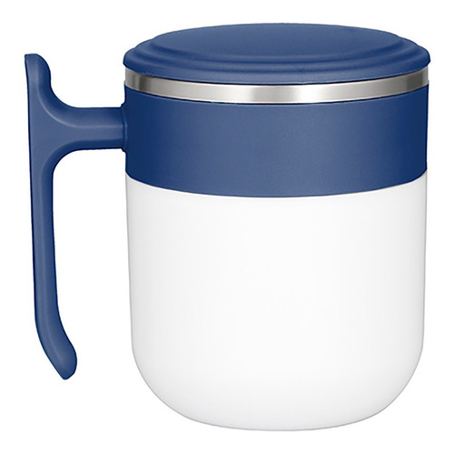 Taza Con Doble Pared De Acero, Tapa A Presión Y Asa Cap. 360 Color Azul