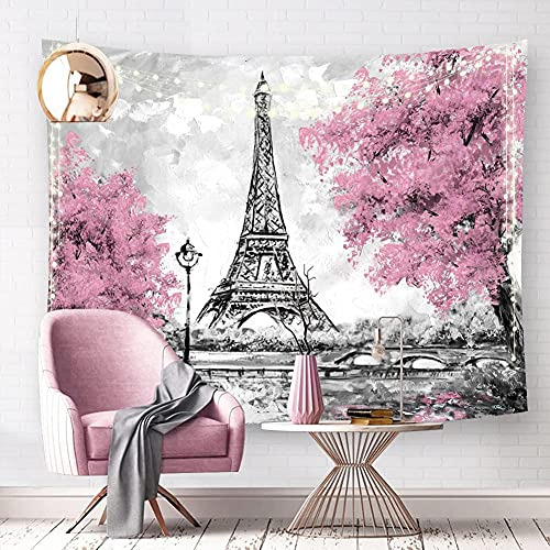 Tapiz De Pared De Torre Eiffel De París 150x130 Cm Tem...