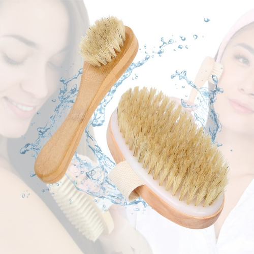 Set Cepillo Facial Y Cepillo Corporal Ovalado Exfolia