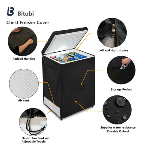 Funda Para Congelador Tipo Arcón Bitubi, Impermeable, A Prue
