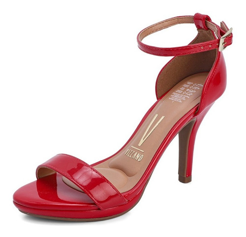 Imagen 1 de 6 de Sandalia Mujer Vizzano Rojo Charol