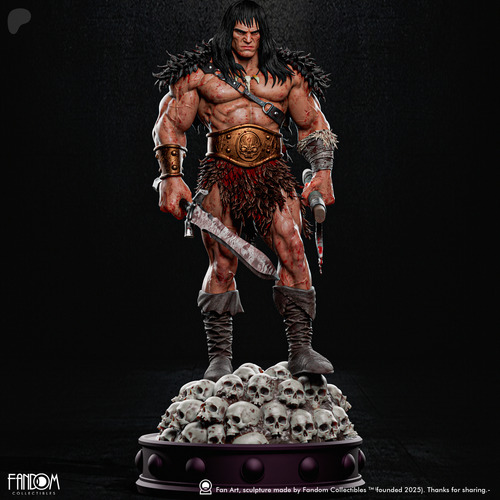 Conan O Bárbaro - Figura Em Resina 12k - Taty Taty 3d