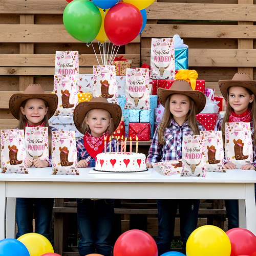 Bolsa De Dulces Chica Cowboy Para Fiesta De Cumpleaños 30pcs