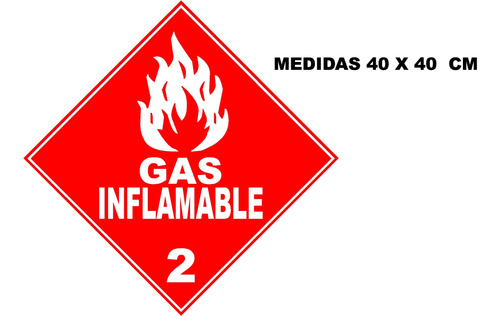 Calcomanias Rombos De Seguridad Gas Inflamable