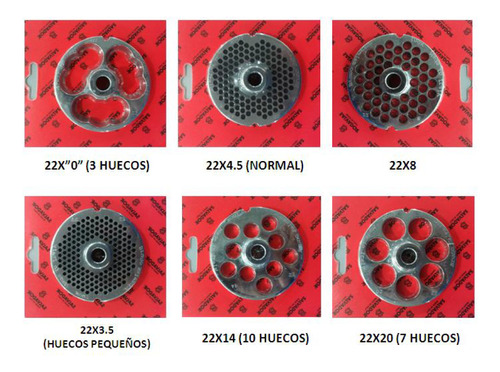 Disco Para Molino De Carne 22  X Mm