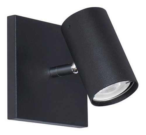 Aplique Baño Pared 1 Luz Negro Moderno Led Gu10 Vg