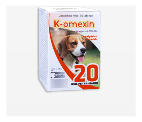 Suplemento Perros K-omexin 20, 30 Tabletas