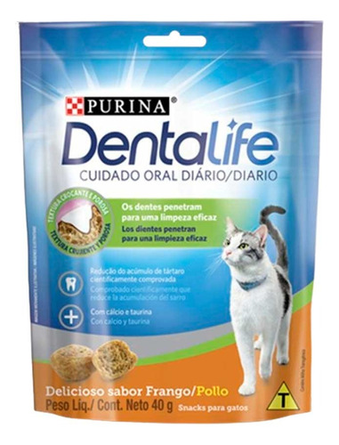 Snack Dental Para Gatos Dentalife Pack 12 Unidades 40gr C/u
