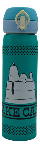 Termo Peanuts Snoopy 410 Ml - Diseño Divertido Y Original Turquesa