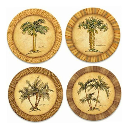 Coasterstone Posavasos De Piedra Absorbente, Palmera