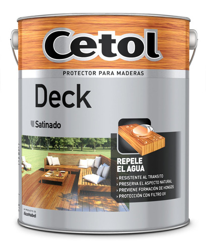 Cetol Deck Exterior X 1 Lt Impregnante Satinado Pisos Madera