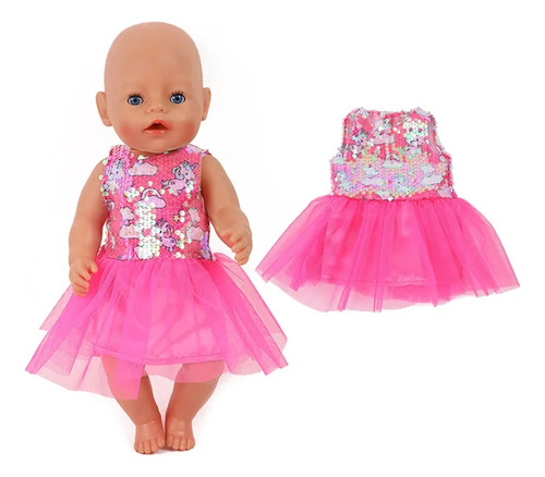 Ropita De Muñeca Bebé Bebotes Muñecos Vestido Unicornio 