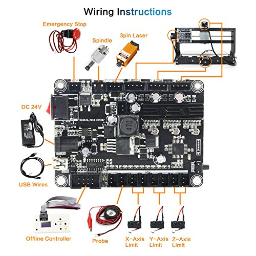 Kit De Máquina De Fresado Cnc 1610 Pro Cnc, Control Gr...