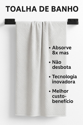 Kit 4 Toalha De Banho Piscina Praia De Alta Absorção 70x1,40