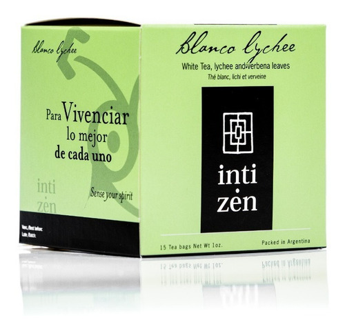 Imagen 2 de 4 de Te Inti Zen Caja 15 Saquitos 2 Gramos Blanco Lychee