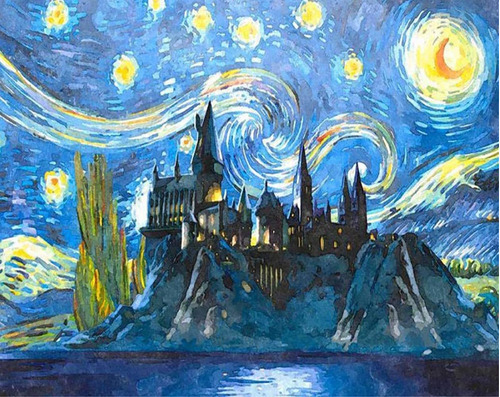 Artunion Pintura Por Números Para Adultos, Castillo De Noche