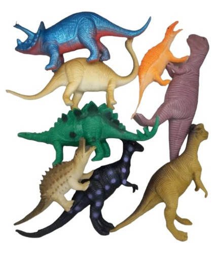 Set De 8 Dinosaurios Medianos Surtidos Realistas Artidix