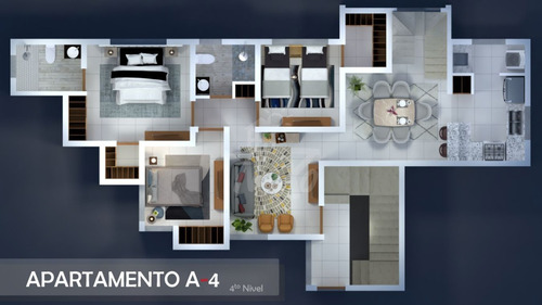 Imagen 7 de 9 de Apartamento Tipo Pent-house En Exclusivo Proyecto, Santiago (jpa-227b4)