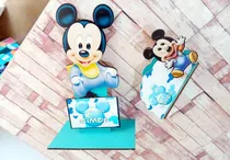 Comprar 8 Centros De Mesa Souvenirs Mickey + 8 Portaservi