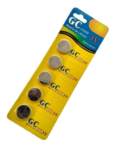 Bateria Lithium Cr2032 3v Gc Cartela C 10 Unidades Plac Mãe