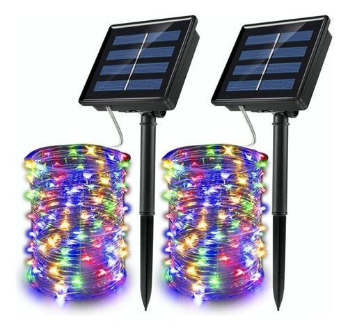 Cadena De Luz Solar, Decoración Navideña, 6x20m 200leds