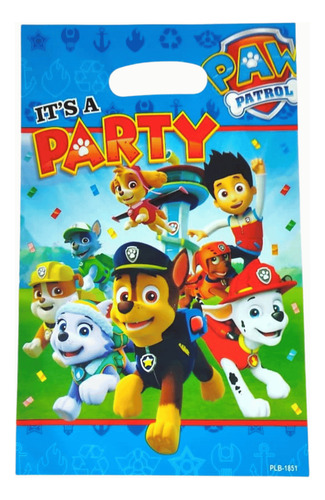 Bolsitas Golosineras X 10 Paw Patrol Chase, Marshall, Skey Bolsas Sorpresa Paw Patrol