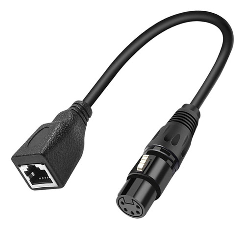 Cabo Adaptador Xlr Fêmea De 5 Pinos Para Rj45 Fêmea