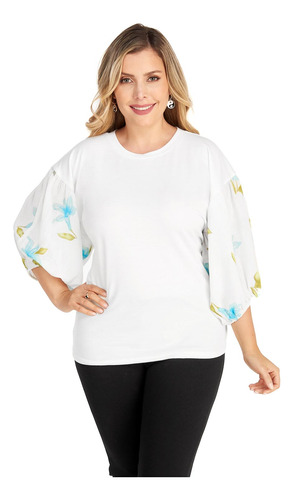 Blusa Dama Blanco Talla Extra Mundo Terra 147878