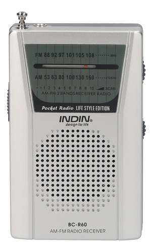 Radio De Bolsillo Portátil Bc-r60 Am Fm Que Funciona Con Pi