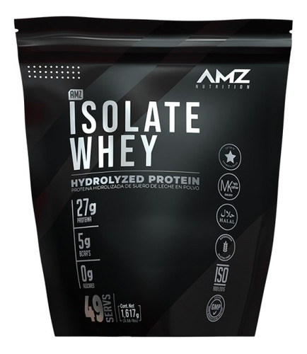 Amz Proteina Isolate Whey 3.5 Lbs / 1,617g / 49 Porciones Sabor Chocolate