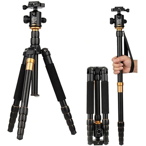 Tripé Com Monopé Qzsd-q666 - Cabeça Ballhead - 10kg Carga