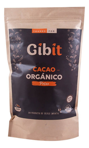 Cacao En Polvo Orgánico 500gr - Gibit