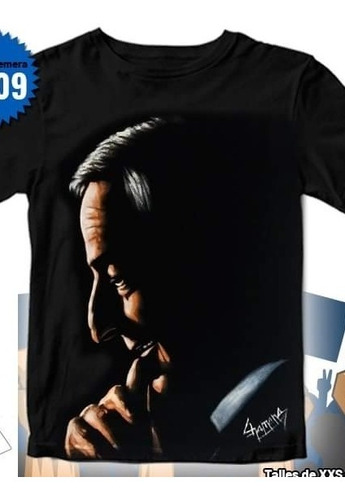 Remera De Néstor Kirchner De Perfil Pintada A Pincel