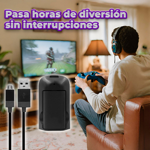 Kit Carga Bateria Inalambrica 2800 Mah Juego Para Xbox One