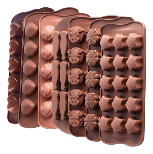 Qe1 7 Moldes Silicon Hornear Reposteria Pastel Chocolate