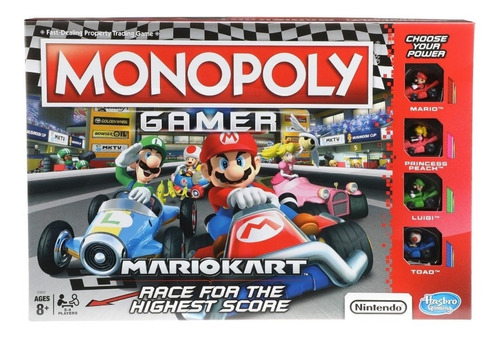 Juego De Mesa Didáctico Monopoly Gamer Mario Kart