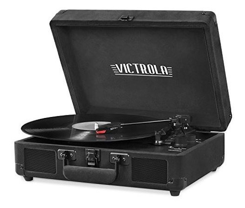 Victrola Vintage C/bluetooth Portable Negro Aterciopelado