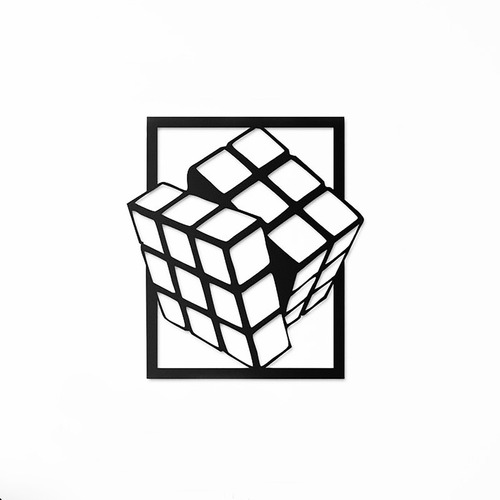 Cuadro Decorativo Aplique Calado Rubik
