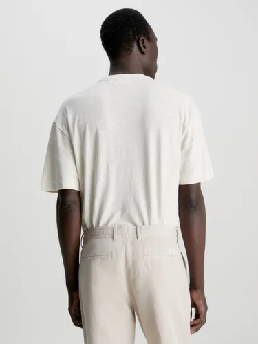 Polera Pocket Linen Blend Blanco Calvin Klein
