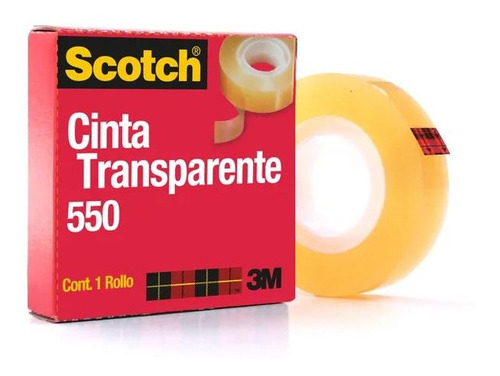 Diurex 3m Scotch Cinta Adhesiva Transparete 550, 33 M 6pzas