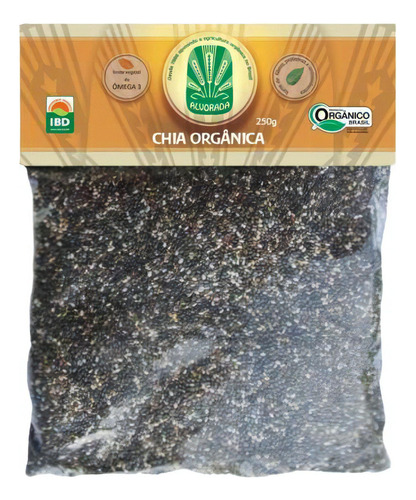 Kit 3 Chia Em Grãos Orgânica Alvorada 200g