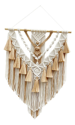 Tapiz De Macramé, Colgante De Pared Tejido A Mano Bohemio