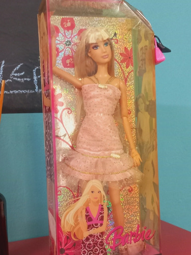  Barbie Fashion Fever 2007 Articulada Antiga Glitter Loira